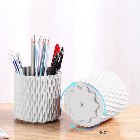 Makeup Brush Holder Organizer, 360° Rotating Adjustable Cosmetic Storage Box for Countertops and Vanities