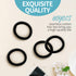 HOYOLS Cotton Hair Ties, 1.6 Inch Soft & Stretch Large Hair Bands, Nylon Fabric Ponytail Holder, 50 Pcs (Black)