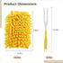 THNIOI 12 Set 2 Pcs Chenille Dust Mop Replacement Pads with Handles, Washable Reusable Mop Cloths, Microfiber Cleaning