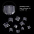 Square Nail Tips Half Cover, 500Pcs Clear Acrylic French Short False Nails with Box