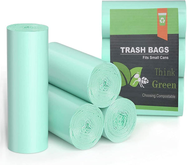 AYOTEE 75 Counts Mini Garbage Bags, 1.2 Gallon Small Compostable Trash Bags for Home, Fit 4.5 or 5 Liter Cans