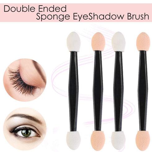 JASSINS 50pcs Eyeshadow Applicators, Disposable Double-Sided Eye Makeup Sponge Brushes
