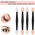 JASSINS 50pcs Eyeshadow Applicators, Disposable Double-Sided Eye Makeup Sponge Brushes