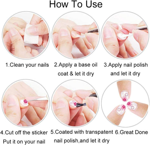 Cute Cow Nail Art Stickers, 3D Self-Adhesive Cartoon Cow Nail Decals for Women Girls Manicure Tips DIY Animal Art