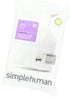 Packs, 30 8 20 simplehuman Code G Custom Fit Drawstring Trash Bags in Dispenser Liter / Gallon, White Liners