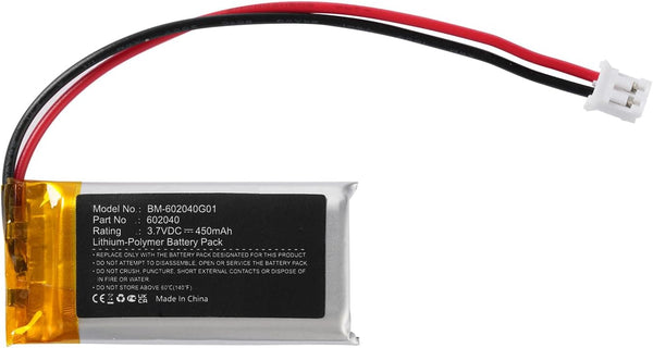 Yunwa 602040 450mAh LI-PO Rechargeable Battery with XH2.54mm/2Pin Connector
