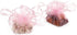 100Pcs 9.8 Inch Pink Round Organza Bags Drawstring, Sheer Jewelry Candy Pouch for Baby Shower Wedding Party Favors