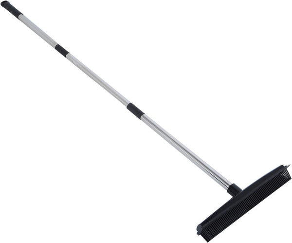 Multifunction Telescopic Floor Carpet Broom - Carpet Hair Removal Tool for Pet Hair Dust Removal (Black)