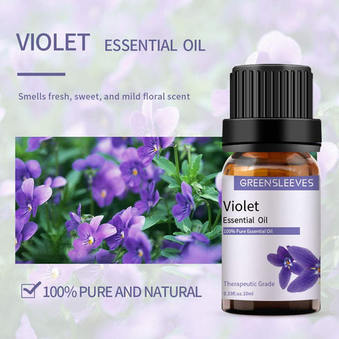 GREENSLEEVES 2 Pack Essential Oil Set - 100% Pure Oils for Diffuser, Humidifier, Massage (Violet + Calendula)