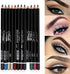 12Pcs Lot Set 12 Colors Eyeliner Pencil Waterproof Eyebrow Pencil Cosmetics with a Pencil Sharpener