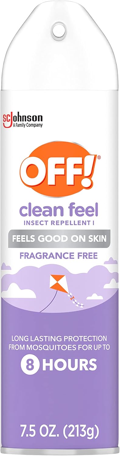OFF! Clean Feel Insect Repellent Aerosol, 20% Picaridin Bug Spray with Long Lasting Protection from Mosquitoes