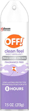 OFF! Clean Feel Insect Repellent Aerosol, 20% Picaridin Bug Spray with Long Lasting Protection from Mosquitoes