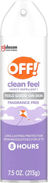 OFF! Clean Feel Insect Repellent Aerosol, 20% Picaridin Bug Spray with Long Lasting Protection from Mosquitoes