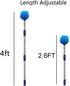 Cobweb Duster with Pole, 4ft Stainless Steel Pole, Medium-Stiff Bristles for Walls and Window Screens