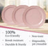 SILVER SPOONS 20 PC Heavy Duty Disposable Dinner Set, Vintage Embossed Plastic Dessert Plates for Party, 7.5" Fine China
