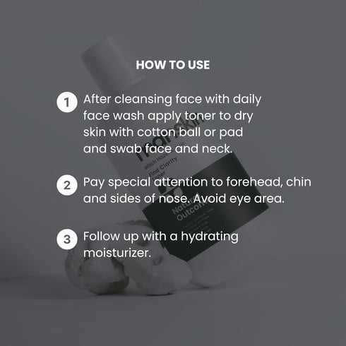 Man Skin Face Toner - Natural Daily Toner with Witch Hazel & Aloe Vera for All Skin Types - 8 Oz