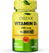 ORZAX Vitamin D3 10000 iu (250 mcg), 1 Year Supply for Strong Muscle Function & Immune Support, Mood Supplement for
