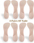 CB 4-Pairs Silicone Gel Invisible Slim Inserts, Arch Support Insoles for Women High Heel Shoes 5-7, Nude