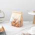Roppolo 50 6.3 5.1 10.3 Inch Packaging Pcs Bread Bags for Homemade Breads with Window, x x Tin Tie Tab Lock Resealable