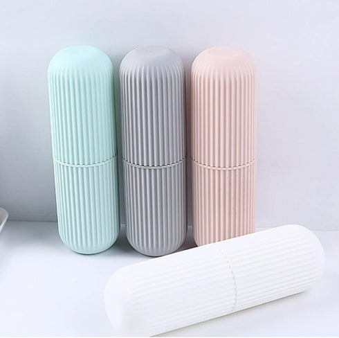Travel Toothbrush Holder, Minimalist PP Portable Case with Dust Cover for Camping, School, Business