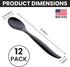 C&S Event Supply Co. 10" Plastic Serving Utensils, Disposable Spoons for Weddings, Catering, Bulk 12 Pack - Black