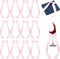 Matwsec 12PCS Pink Bow for Gift Wrapping, Small Ribbon Bows for Crafts, Self-Adhesive