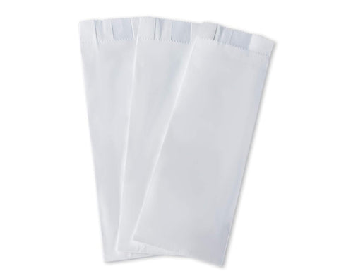 100 Pack 100% White Kraft Paper Bags, 2.75 x 10 inches White Plain Bag for Kitchen Cutlery Utensils Holder
