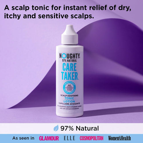 Noughty 97% Natural Care Taker Scalp Soothing Tonic | 75ml | Fragrance Free Leave-in Treatment for Sensitive Scalps