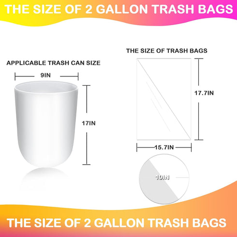 Homifest 2.6 Bags,160 Count Gallon Drawstring Trash White