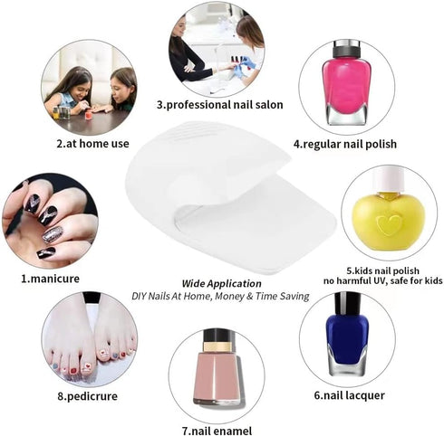Nail Fan Dryer for Regular Nail Polish - Portable Quick Dry Nail Polish Gel Dryer