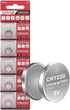 Cotchear 5pcs/Card 3V CR1220 Coin Battery Lithium, DL1220 LM1220 ECR1220 Button Cell Batteries