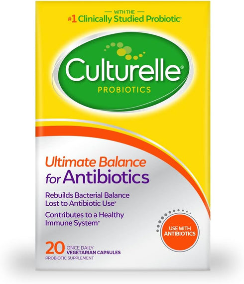Culturelle Probiotics Ultimate Balance Probiotic, 20 Count - Capsules to Restore Good Bacteria During Antibiotic Use