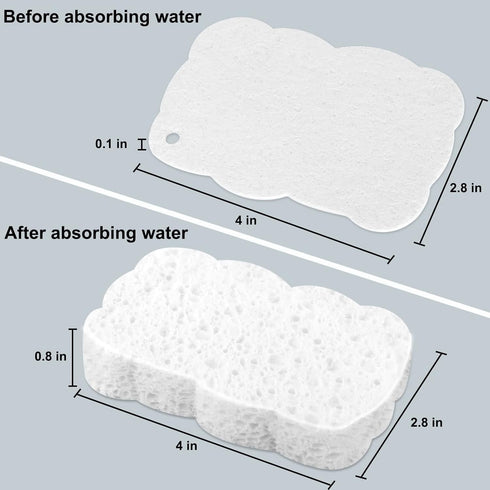 6pcs Premium Heavy-Duty Household Cleaning Sponges Scratch-Free, Multi-Purpose Dish Scrub Sponges Reusable for Home Kitchen Cookware Bathroom, Safe Healthy Scrubbing Sponges Durable by YTLX