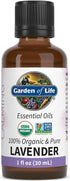 Garden of Life Essential Oil, Lavender 30 ml, USDA Organic & Pure for Diffuser, Aromatherapy, Calming, 1 Fl Oz