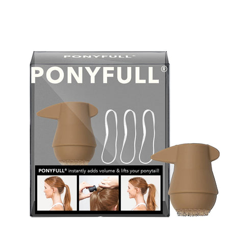 Kitsch PONYFULL Hair Volumizer Tool - Adds Lift and Style to Your Ponytail, Includes 3 No Snag Elastic Ties