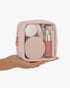 Pocmimut Mini Makeup Bag,Clear Makeup Bag Cute Travel Makeup Bag Pouch Purse Car Essentials for Women,Travel Essentials Organizers(Pink)