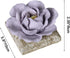 Iryanthos Ceramic Passive Essential Oil Diffuser, Aesthetic Desktop Handmade Flower & Concrete Base, Porcelain