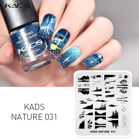 KADS Nail Stamping Plate Nature Template Image Design for Nail Art Decoration and DIY (NA031)