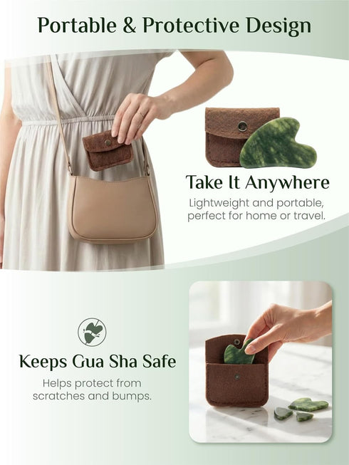 Rena Chris Gua Sha Facial Tools, Xiuyan Jade Guasha Tool for Acupuncture, Manual Massage Tool for Jawline Sculpting