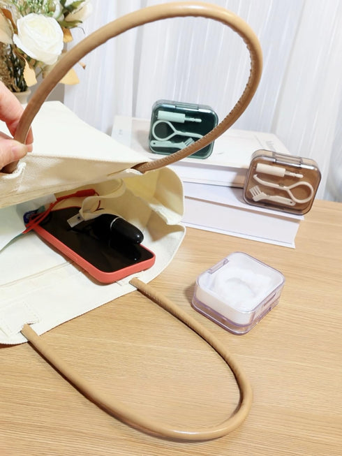 Double-layer Retainer & Aligner Case, Mouthguard and Night Guard Storage Case with Cleaning Tool, Brush and Chewer