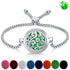 Popeoiuh 25mm Set Essential Oil Diffuser Bracelets Diffuser Locket Chain Lucky Clouds Diffuser Bracelet Stainless Steel