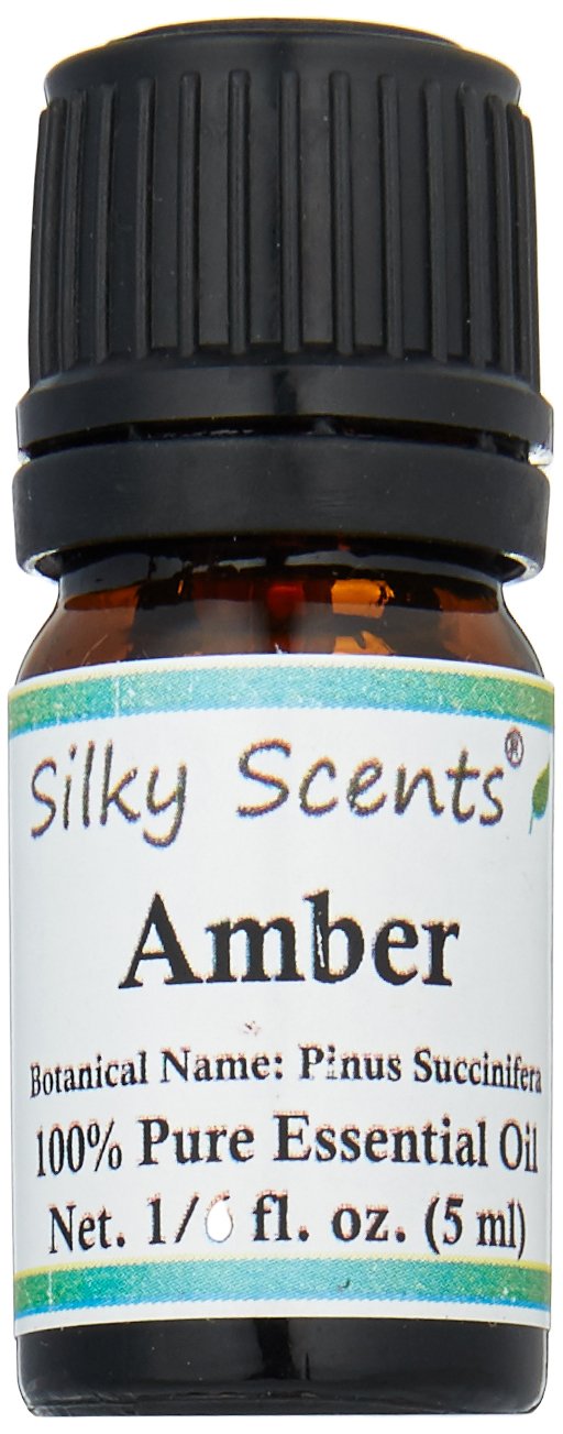 SILKY SCENTS Amber Essential Oil 5 ML (Pinus Succinifera) - 100% Pure & Natural for Aromatherapy and Skin Care.
