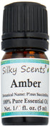 SILKY SCENTS Amber Essential Oil 5 ML (Pinus Succinifera) - 100% Pure & Natural for Aromatherapy and Skin Care.