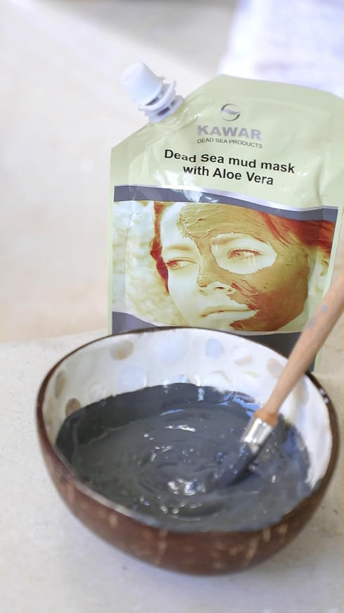 Dead Sea Mud Mask with Aloe Vera for Face and Body - Spa Quality Pore Reducer for Acne, Blackheads & Oily Skin, Natural Vegan Skincare for Women, Men - Tightens & Exfoliate - 8.8 oz