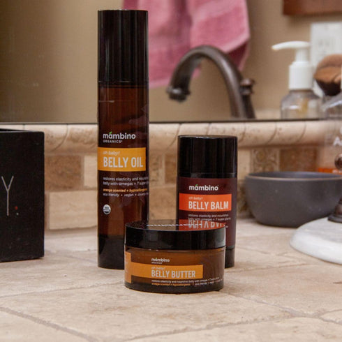 Mambino Organics Oh Baby! Belly Oil - Organic Elasticity Serum for Stretch Marks, Vegan Maternity Care