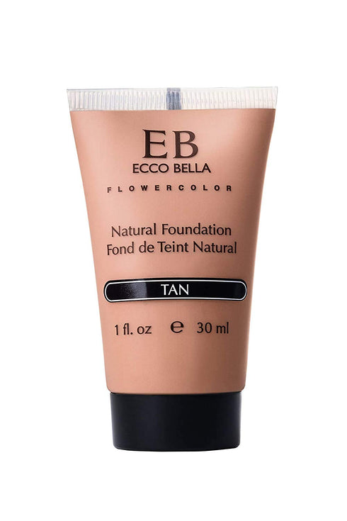 Liquid Foundation Makeup - Lightweight, Buildable Coverage, Vegan - Tan by Ecco Bella