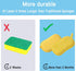 WANWLI 6-Pack) Dish Sponge Kitchen Sponges,Scrub Sponges,Double Sided Cleaning,Non Scratch,Ultra fine Fiber