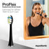 AquaSonic Proflex Replacement Brush Heads | for Whiter Teeth & Gum Care | Compatible with Many AquaSonic Toothbrush Handles (8 Pack Black)