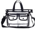Medium Clear PVC Makeup Artist Set Bag Transparent Cosmetic Storage Bag Travel Make up Kits Organizer MUA Bag Stadium Approved Clear Tote Bag with Removable Shoulder Strap