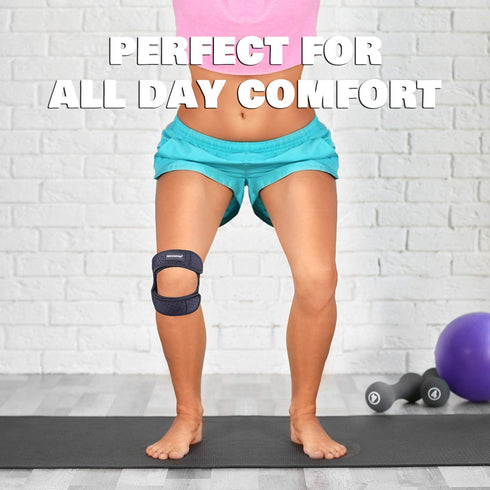 THX4COPPER Compression Dual Adjustable Patella Knee Brace - Pain Relief Support for Running, Gym, Injury Recovery
